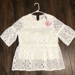 Chicwish white Dollie top size S/M
